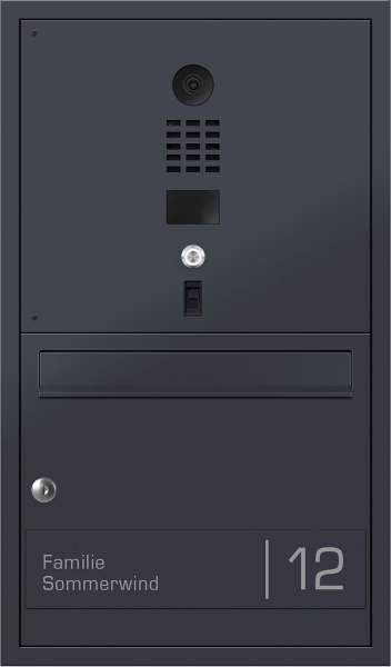 Frabox Unterputz-Briefkasten OLEVA mit DoorBird-Videotechnik und Fingerprint