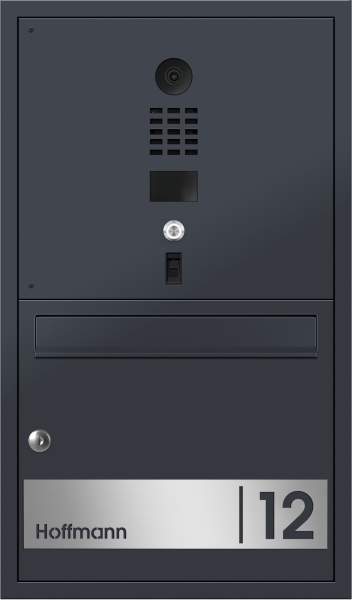 Frabox Unterputz-Briefkasten OLEVA mit DoorBird-Videotechnik und Fingerprint