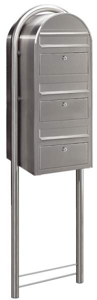 3-Fach Briefkasten Bobi Trio in Edelstahl