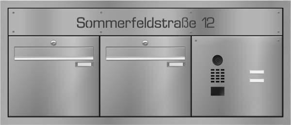 Frabox Edelstahl Unterputz Briefkastenanlage LUIS inklusive DoorBird Video-Technik