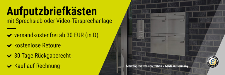 Aufputzbriefkästen mit Klingel & Kamera