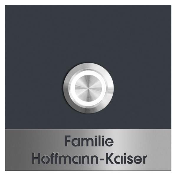 Frabox quadratische Klingelplatte STOKE LED für Unterputzmontage