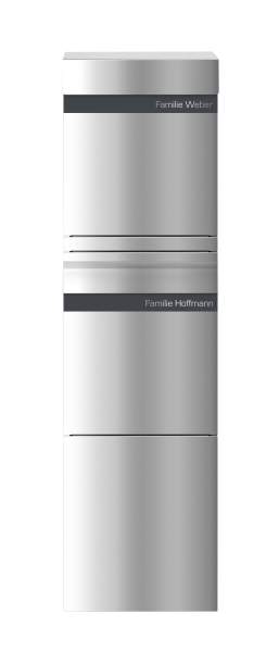 Frabox Edelstahl Standbriefkasten NAMUR für Zweifamilienhäuser