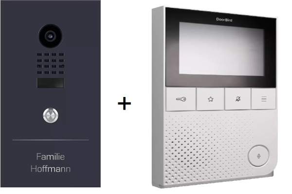 Frabox - Unterputztürstation MAVEA mit DoorBird Videotechnik und LED-Taster & Doorbird Innenstation