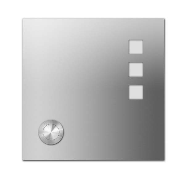 Frabox Edelstahl Klingelplatte STAY III für Unterputzmontage