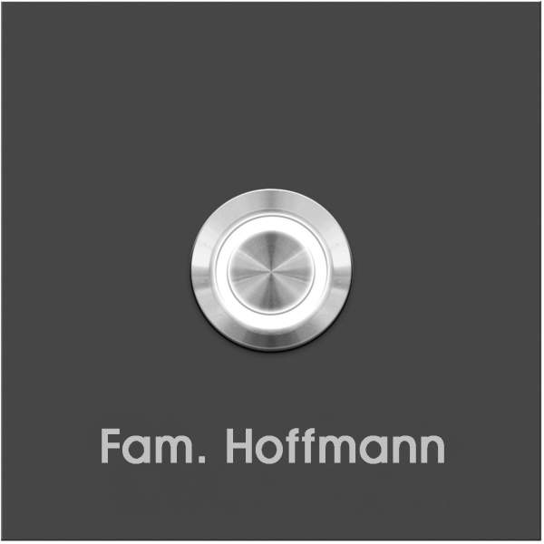 Frabox quadratische Klingelplatte STOKE LED für Unterputzmontage