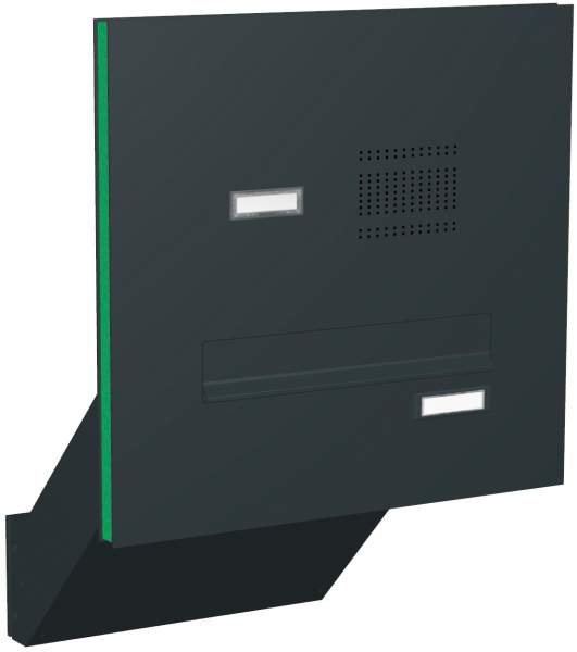 Frabox Briefkastenanlage Türseitenteil schräge Kästen mit Klingeln Modell T4