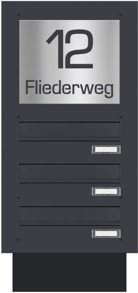 Frabox Mauerdurchwurf Briefkastenanlage LUIS
