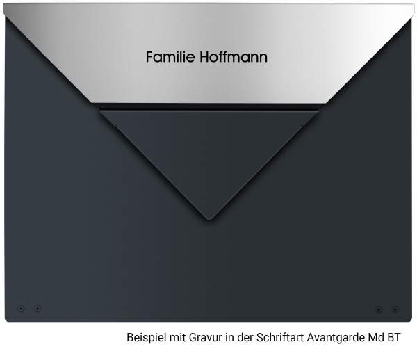 Frabox Design Briefkasten EVERE mit Edelstahl-Einwurfklappe