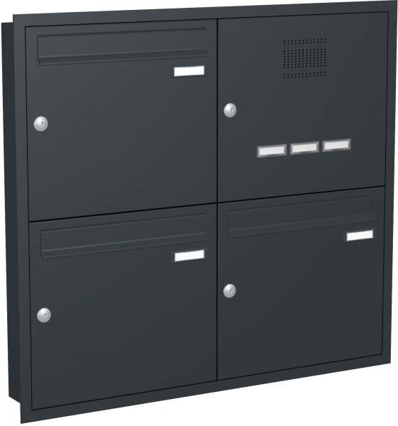 Frabox Unterputz Briefkastenanlage mit Klingeln Modell U3