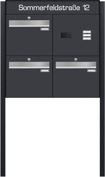 Frabox Freistehende Briefkastenanlage LUIS inklusive Comelit Videotechnik