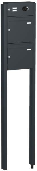 Freistehende Briefkastenanlage, eckiger Verkleidung Modell F3 mit Video