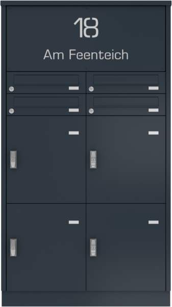 Frabox Post- und Paketkastenanlage VORLEY mit LED-Beleuchtung