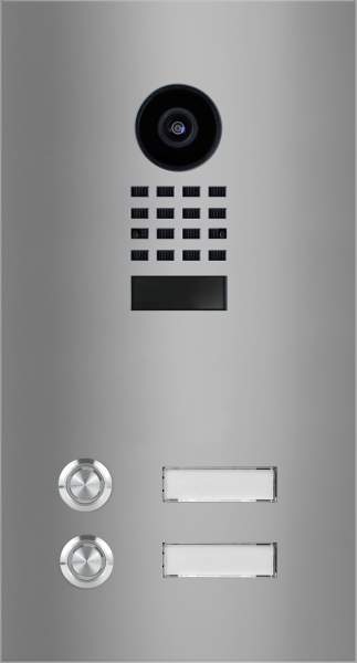 Frabox Edelstahl - Unterputztürstation MAVEA mit DoorBird Videotechnik und LED-Taster