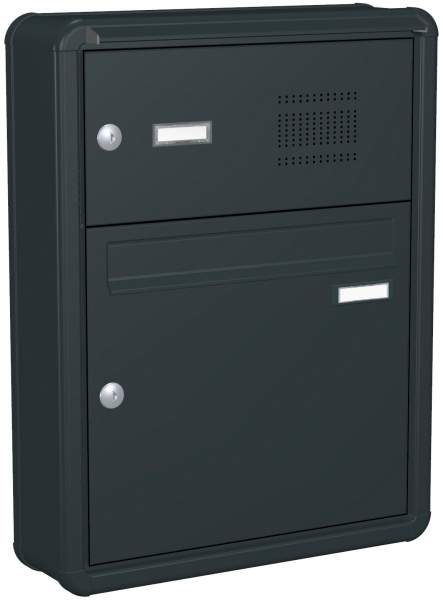 Frabox Briefkastenanlage Aufputz mit Rundkante und Klingeln Modell A4