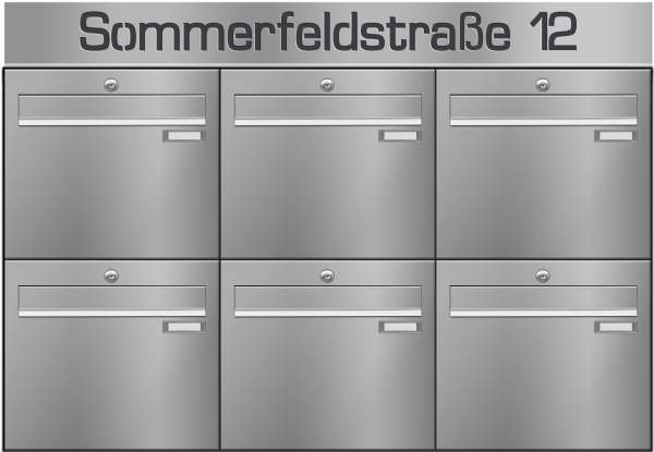 Frabox Edelstahl Aufputz Briefkastenanlage LUIS