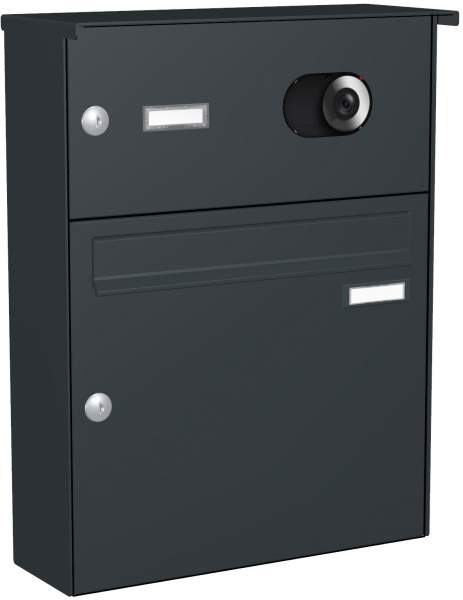 Frabox Briefkastenanlage Aufputz, eckiger Verkleidung Modell A3V mit Video