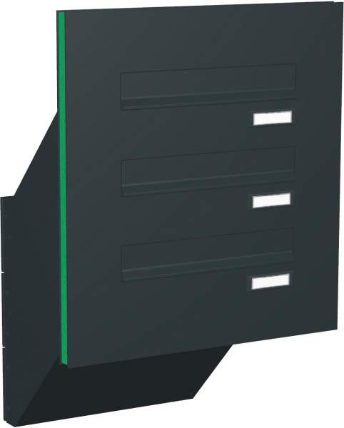 Frabox Briefkastenanlage Türseitenteil schräge Kästen Modell T3