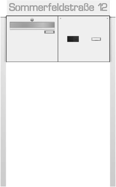 Frabox Freistehende Briefkastenanlage LUIS inklusive Comelit Videotechnik