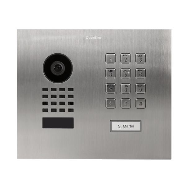 DoorBird IP Video Türstation D1101KH Modern, Edelstahl V2A, gebürstet, inkl. Unterputzgehäuse