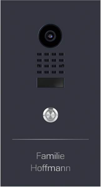 Frabox - Unterputztürstation MAVEA mit DoorBird Videotechnik und LED-Taster RAL 7016 anthrazitgrau