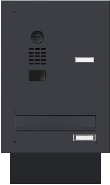 Frabox Mauerdurchwurf Briefkastenanlage LUIS inklusive Doorbird Videotechnik