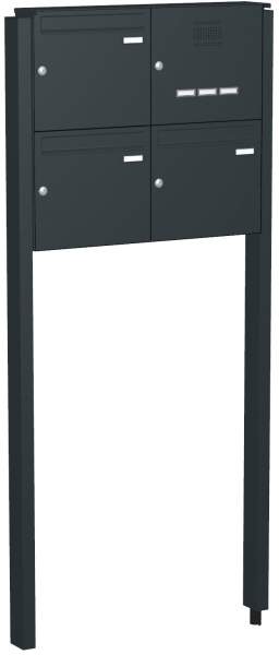 Frabox Freistehende Briefkastenanlage mit Klingeln Modell F3