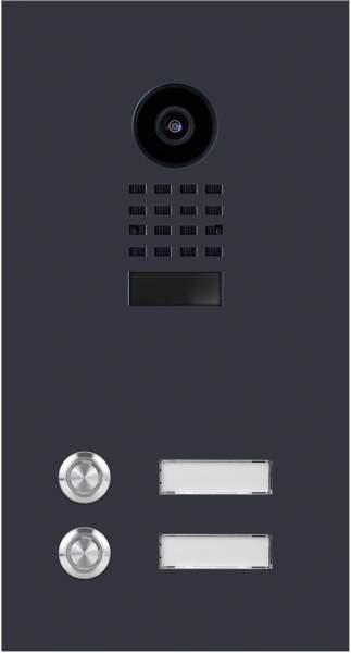 Frabox - Unterputztürstation MAVEA mit DoorBird Videotechnik und LED-Taster RAL 7016 anthrazitgrau