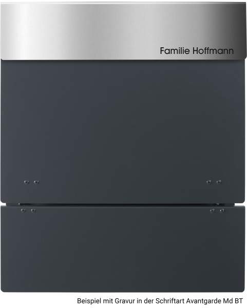 Frabox Design Zaunbriefkasten NAMUR Anthrazitgrau / Edelstahl