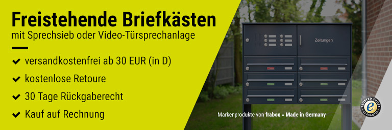 Freistehende Briefkästen mit Klingel & Kamera