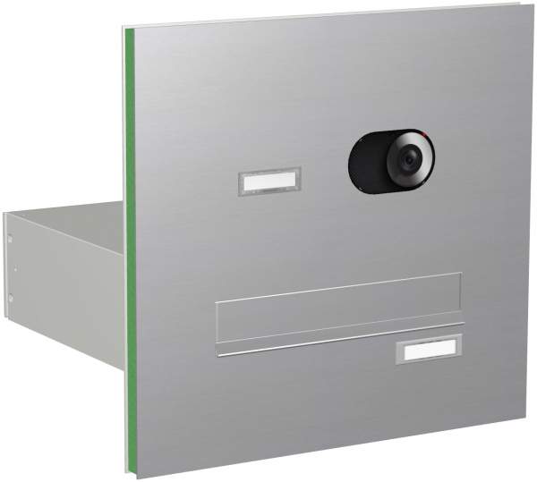 Frabox Briefkastenanlage Edelstahl Türseitenteil, gerade Kästen, Modell ET2V mit Video