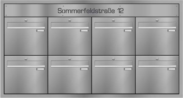 Frabox Edelstahl Unterputz Briefkastenanlage LUIS