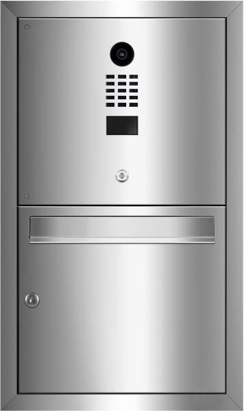 Frabox Edelstahl Unterputz-Briefkasten OLEVA mit DoorBird-Videotechnik
