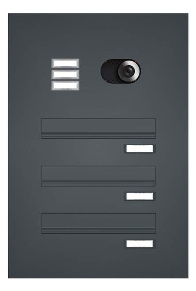 Türseitenteilbriefkästen mit Sprechsieb oder integrierter Video-Türsprechanlage