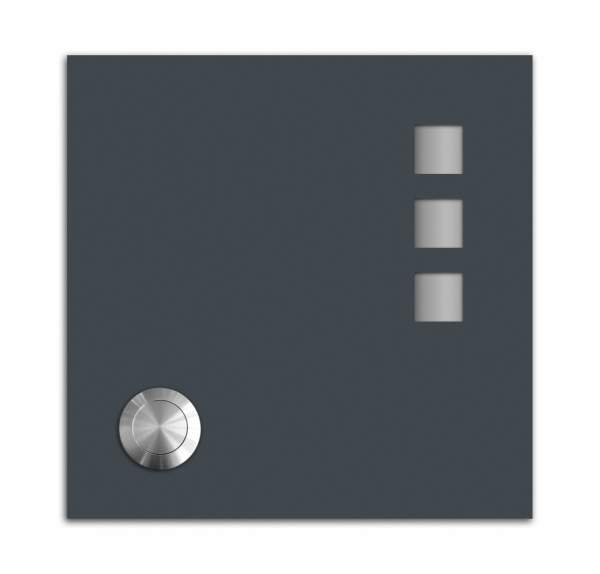 Frabox Klingelplatte STAY III Grey für Unterputzmontage