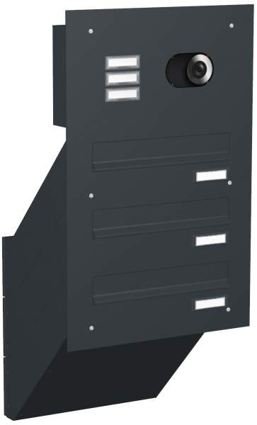 Frabox Briefkastenanlage Mauerdurchwurf Modell M3V mit Video