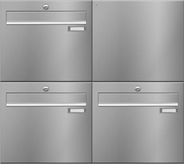 Briefkastenanlage LUIS von Frabox in Edelstahl